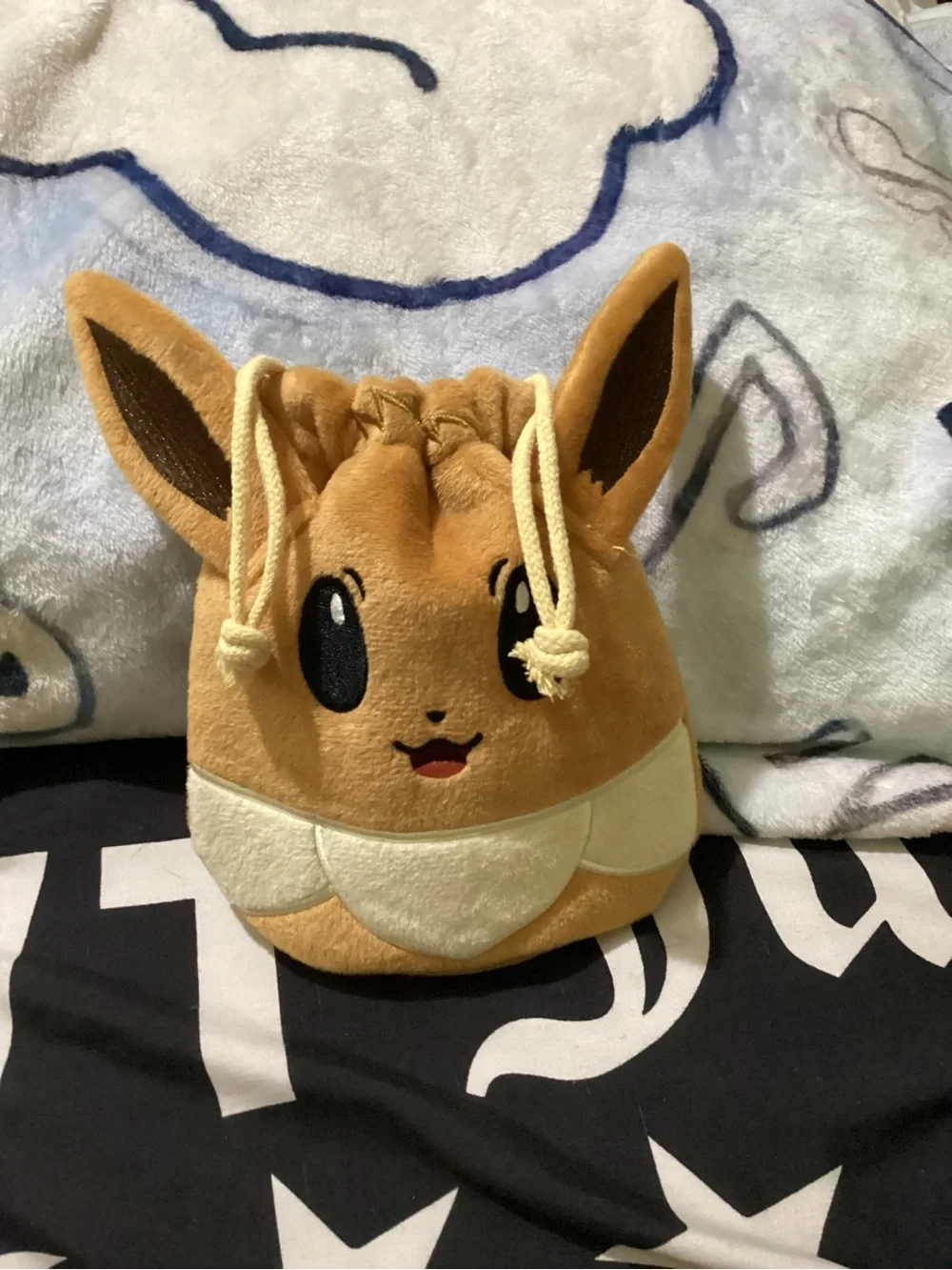 Pokémon Eevee Plush pouch from prismatic evolutions collection box